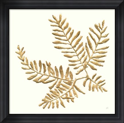Framed Gilded Fern II Print