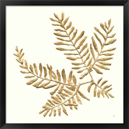 Framed Gilded Fern II Print