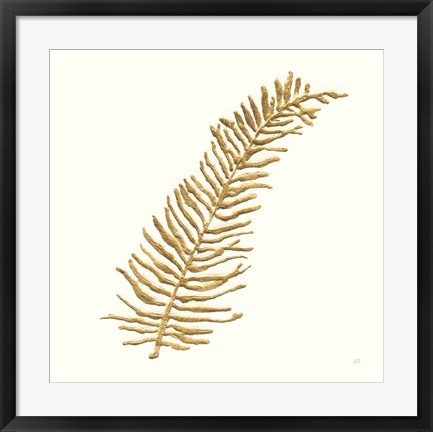 Framed Gilded Fern I Print