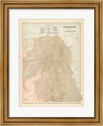 Framed San Francisco Map Print