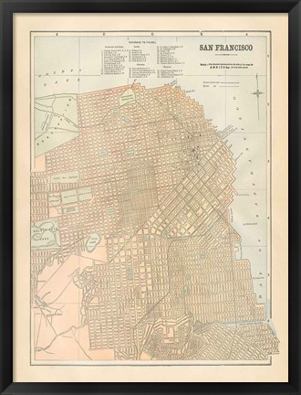 Framed San Francisco Map Print