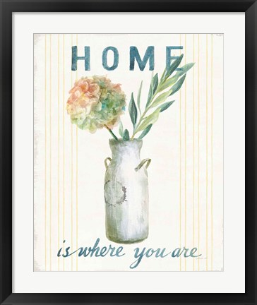 Framed Floursack Home III Print