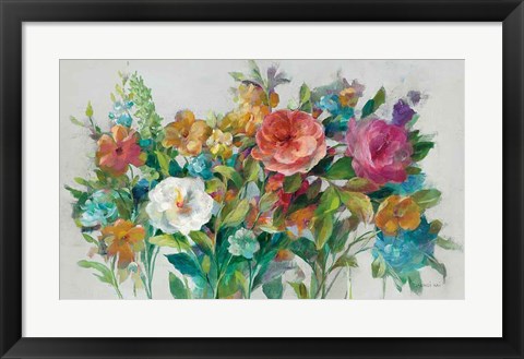 Framed Country Florals Neutral Print