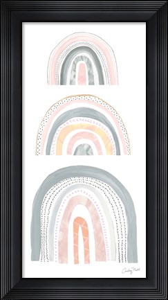 Framed Boho Rainbow V Print