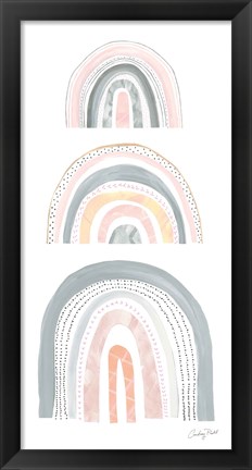 Framed Boho Rainbow V Print