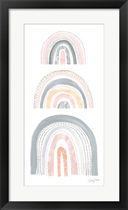 Framed Boho Rainbow V Print