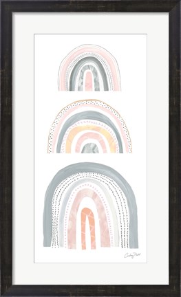 Framed Boho Rainbow V Print