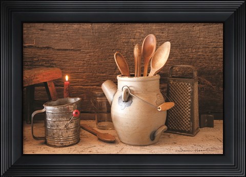 Framed Grandma&#39;s Kitchen Tools Print