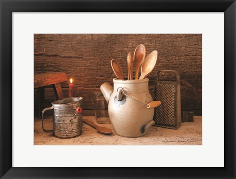 Framed Grandma&#39;s Kitchen Tools Print