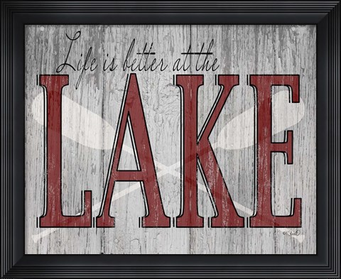 Framed Life is Better at the Lake Print