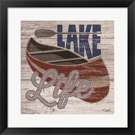 Framed Lake Life Canoe Print