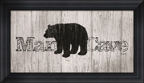 Framed Mancave Bear Print