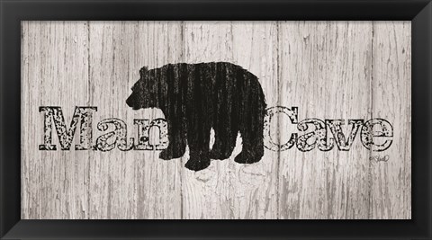 Framed Mancave Bear Print