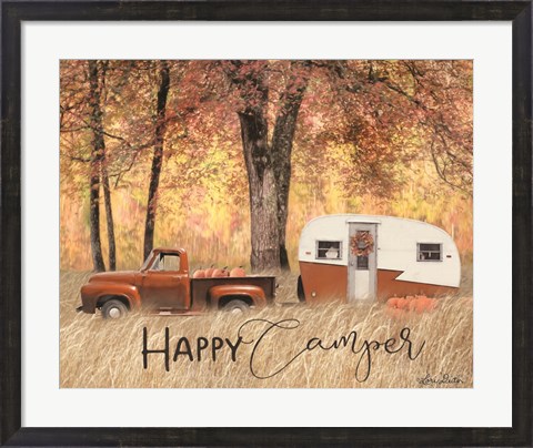 Framed Fall Camping Print