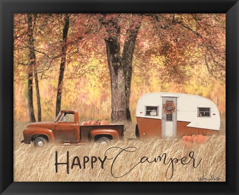 Framed Fall Camping Print