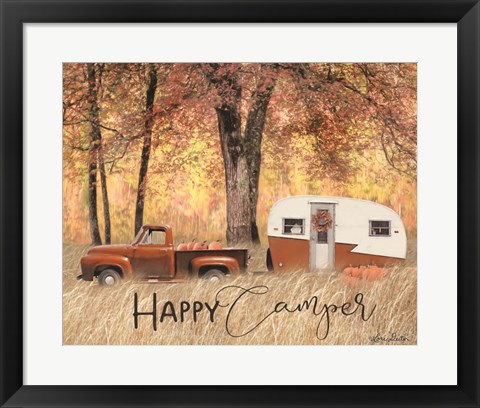 Framed Fall Camping Print