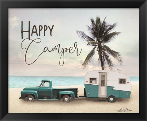 Framed Happy Camper Print