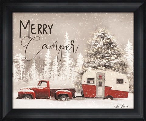 Framed Merry Camper Print