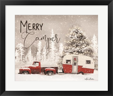 Framed Merry Camper Print
