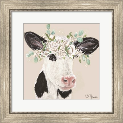 Framed Patience the Cow Print