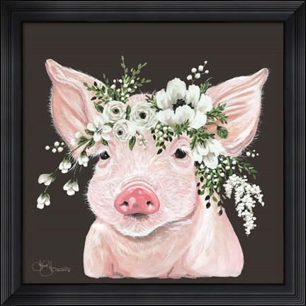 Framed Poppy the Pig Print