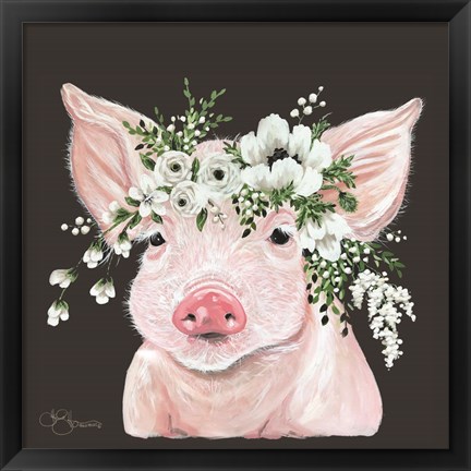 Framed Poppy the Pig Print