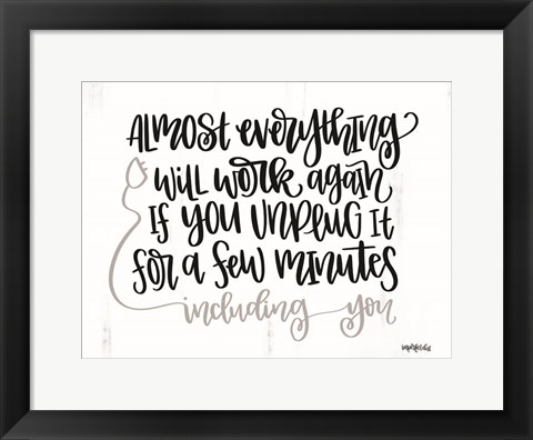 Framed Unplug Print
