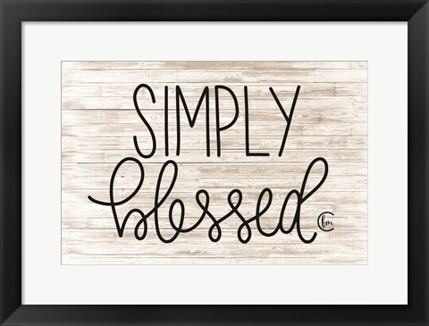 Framed Simply Blessed Print