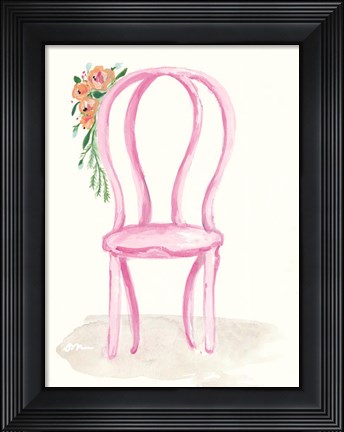 Framed Floral Chair I Print