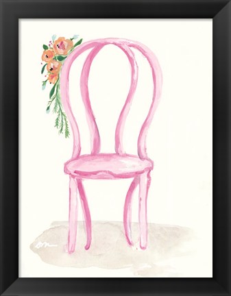 Framed Floral Chair I Print