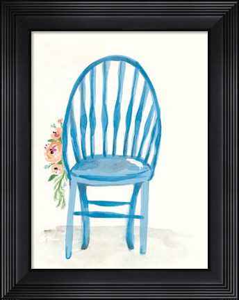 Framed Floral Chair II Print