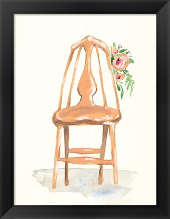 Framed Floral Chair III Print