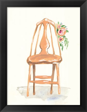 Framed Floral Chair III Print