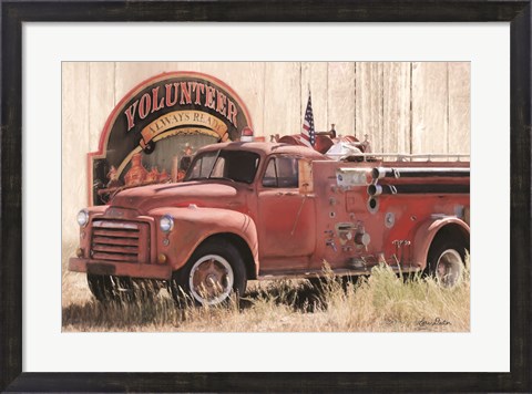 Framed Volunteer Firefighter Print