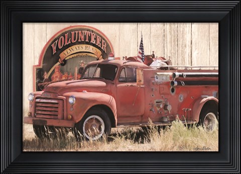 Framed Volunteer Firefighter Print