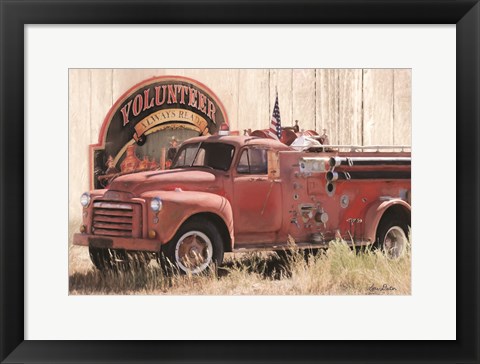 Framed Volunteer Firefighter Print