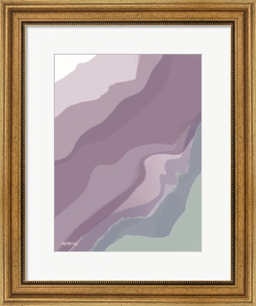 Framed Lavender Cyan Love Print