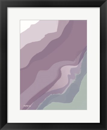 Framed Lavender Cyan Love Print