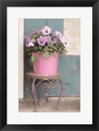 Framed Pansy Bucket Print