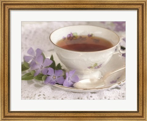 Framed Periwinkle and Tea Print