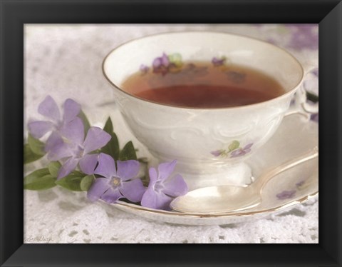 Framed Periwinkle and Tea Print