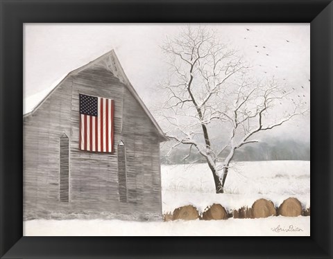 Framed Old Glory Print