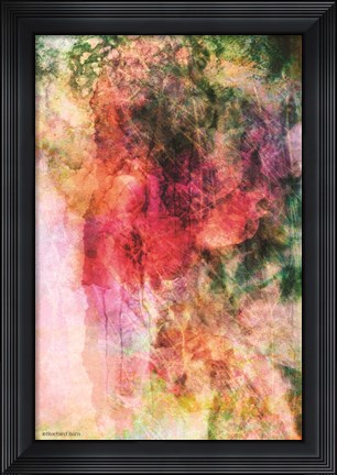 Framed Soft Color Floral Abstract Print