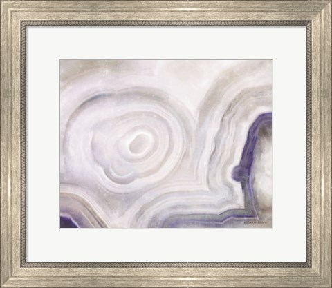 Framed Agate Abstract Blue Print