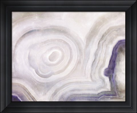 Framed Agate Abstract Blue Print