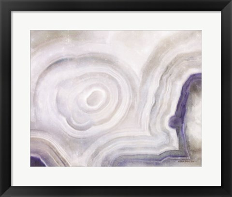 Framed Agate Abstract Blue Print