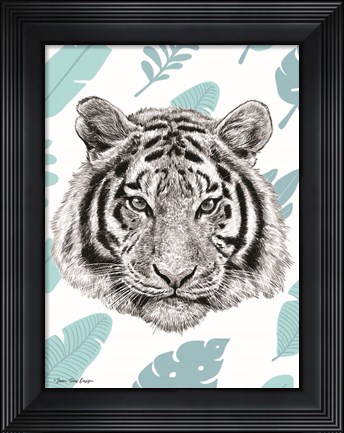 Framed Tropical Tiger Print