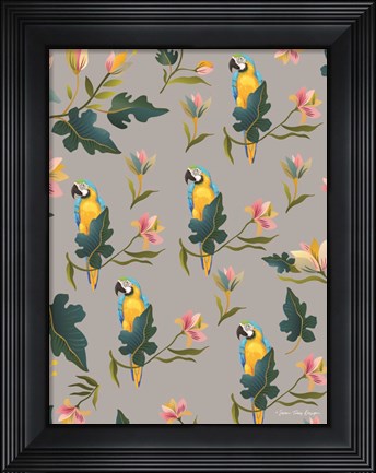 Framed Macaw Pattern Print