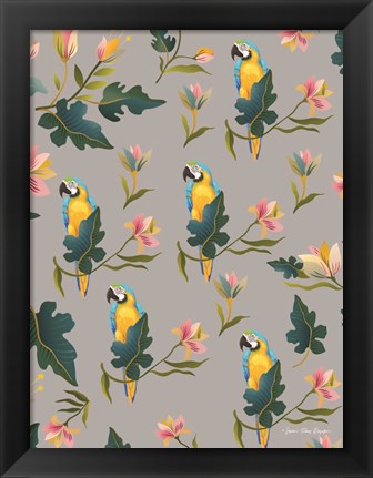 Framed Macaw Pattern Print