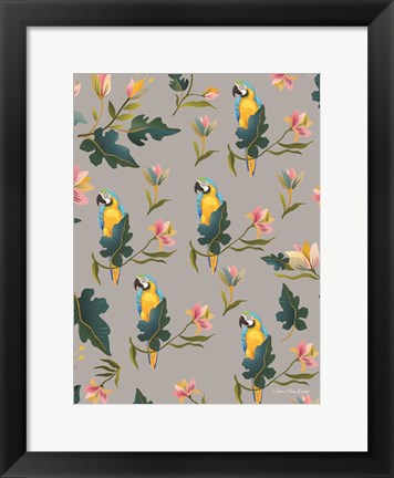 Framed Macaw Pattern Print